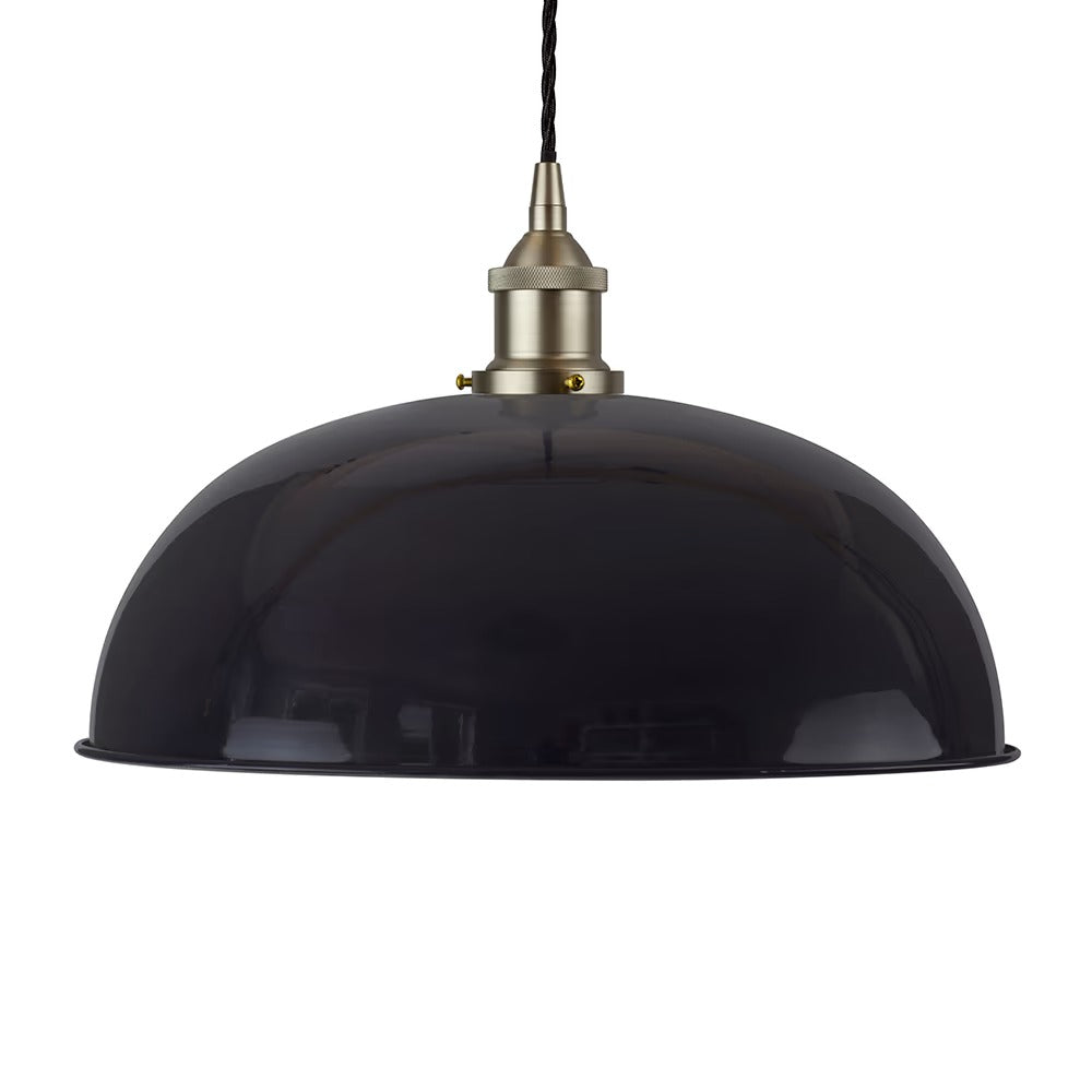 Worcester Painted Pendant Light in Squid Ink Blue