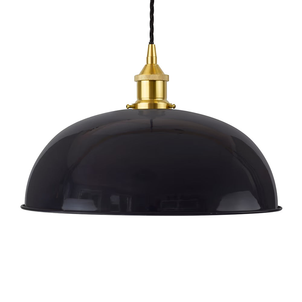 Worcester Painted Pendant Light in Squid Ink Blue