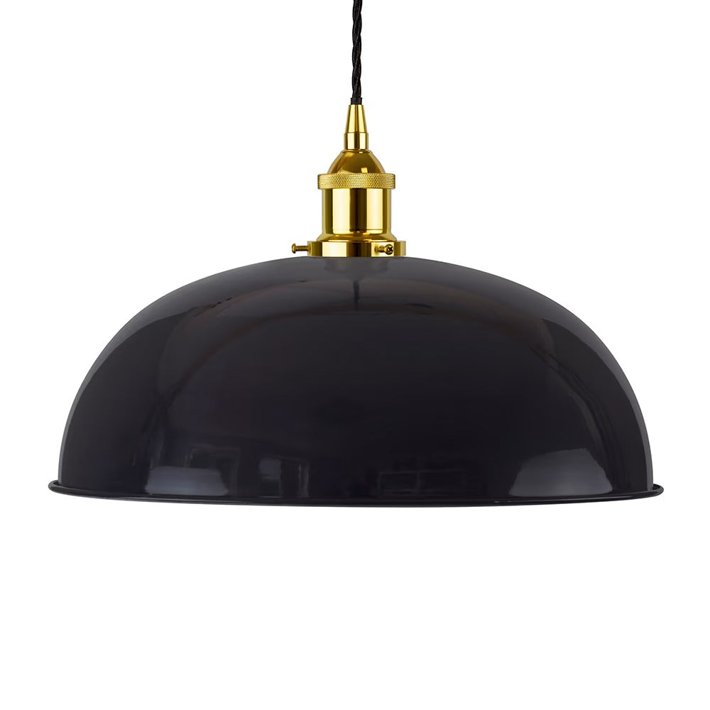 Worcester Painted Pendant Light in Squid Ink Blue