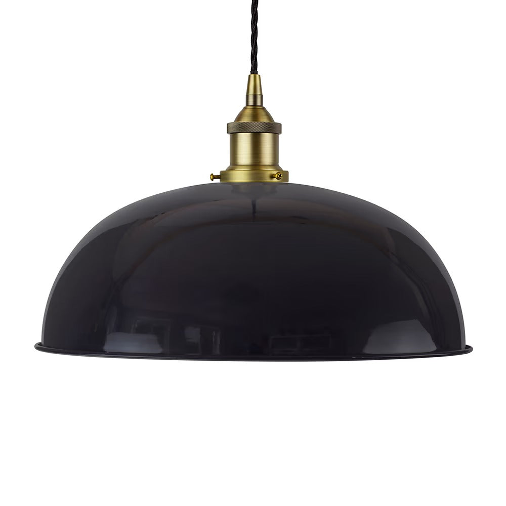 Worcester Painted Pendant Light in Squid Ink Blue