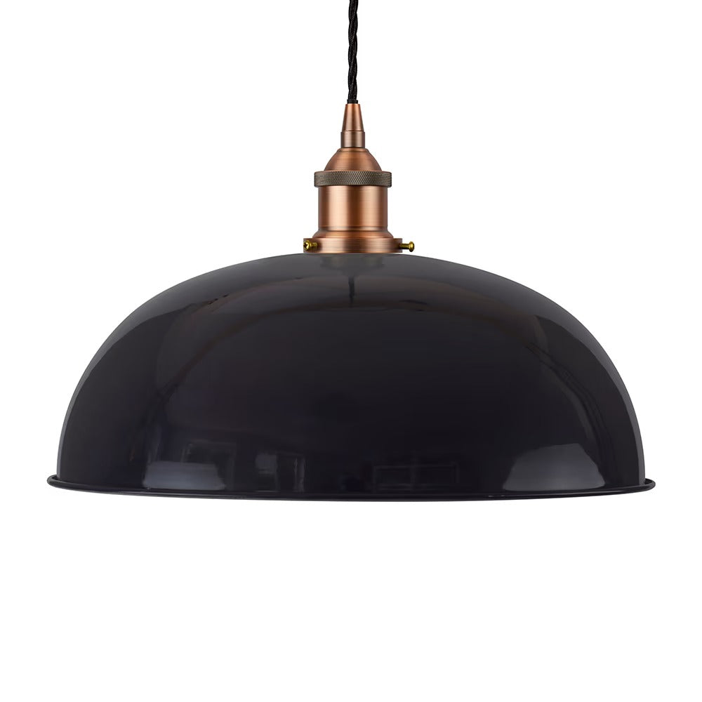 Worcester Painted Pendant Light in Squid Ink Blue