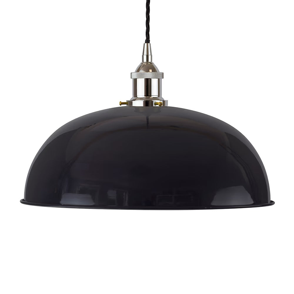 Worcester Painted Pendant Light in Squid Ink Blue