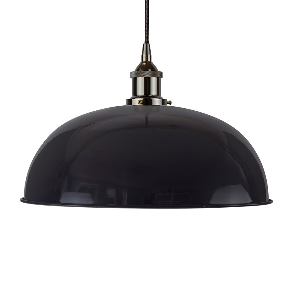 Worcester Painted Pendant Light in Squid Ink Blue
